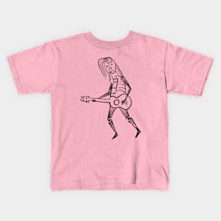 The Guitarist (Black) Kids T-Shirt